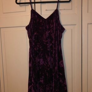 Wine Faux Suede Angie Dress